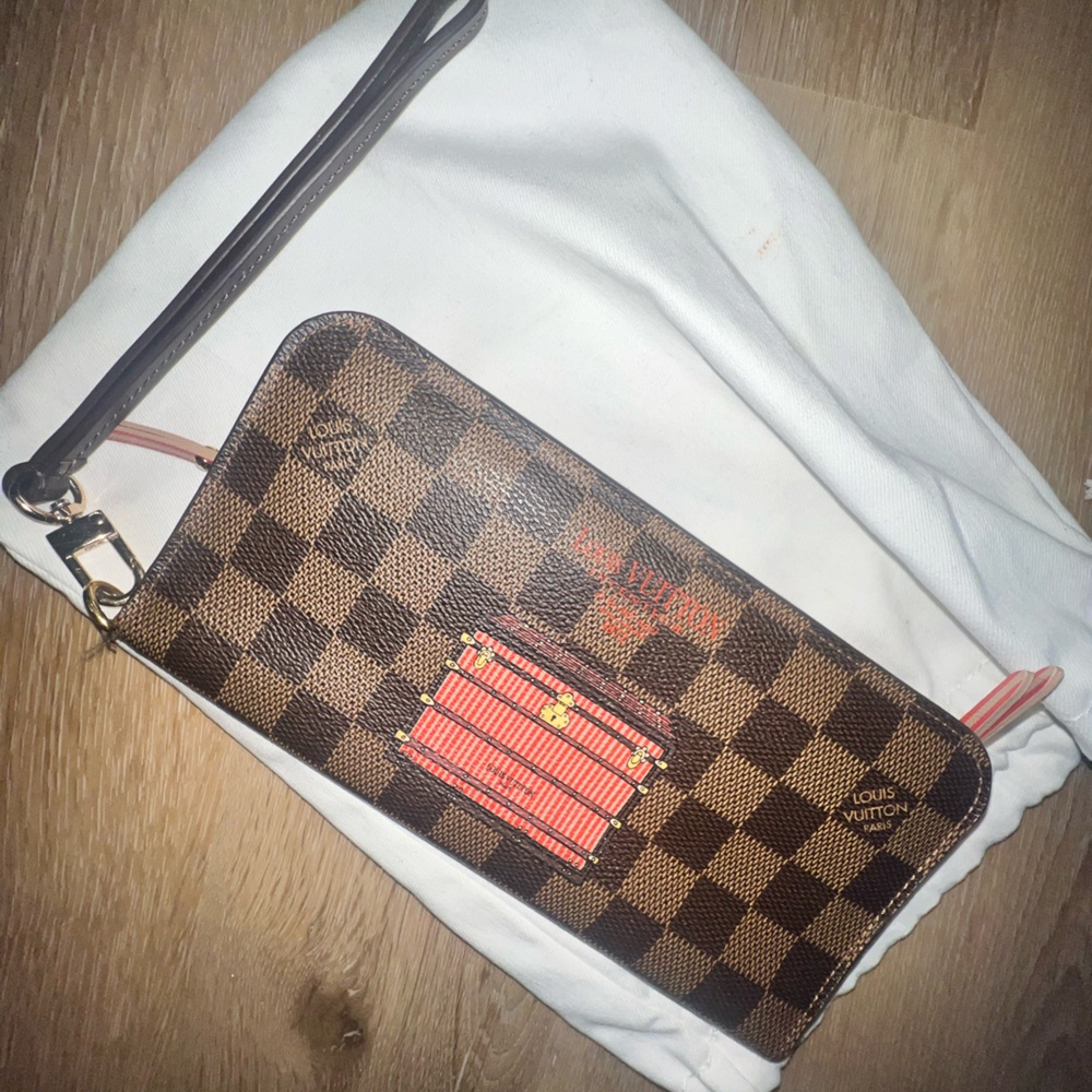 Louis Vuitton Brown and Red Checkered Wallet